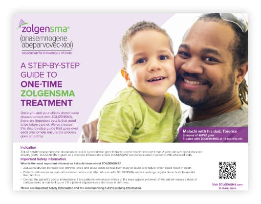 Steps to Treating With ZOLGENSMA brochure